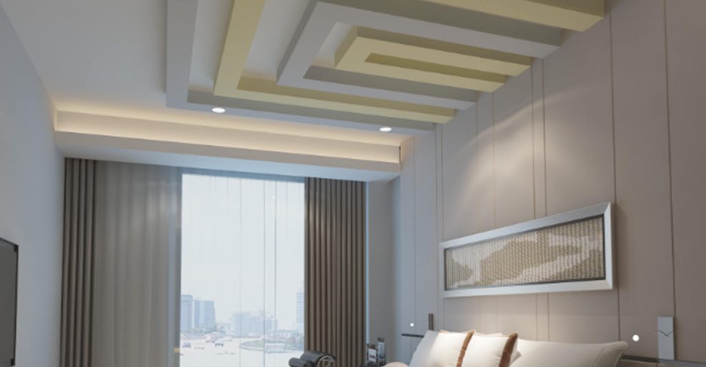 Gypsum Ceiling Bedroom Design 06
